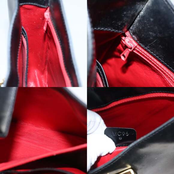 CELINE Shoulder Bag Leather Black Gold - Picture 12 of 12